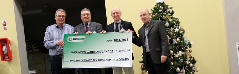 Harris Rebar Donates $110,000 to Wounded Warriors Canada