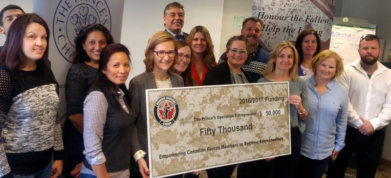 Wounded Warriors Canada Donates $50,000 to Military Entrepreneurship Program