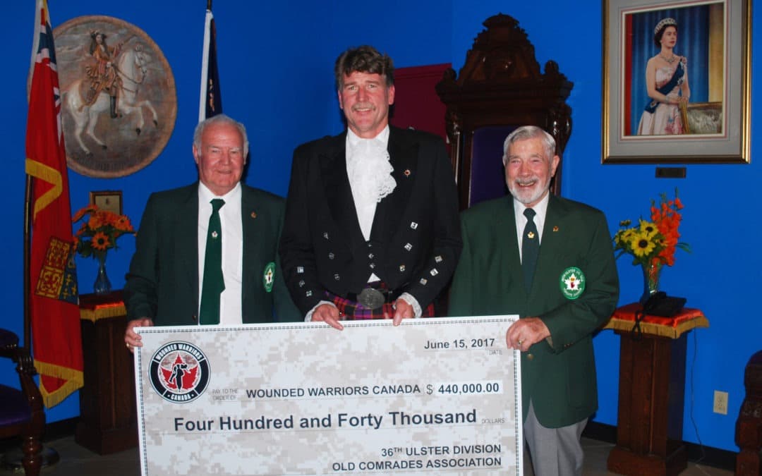 WOUNDED WARRIORS CANADA RECEIVES SINGLE LARGEST DONATION IN CHARITY’S HISTORY