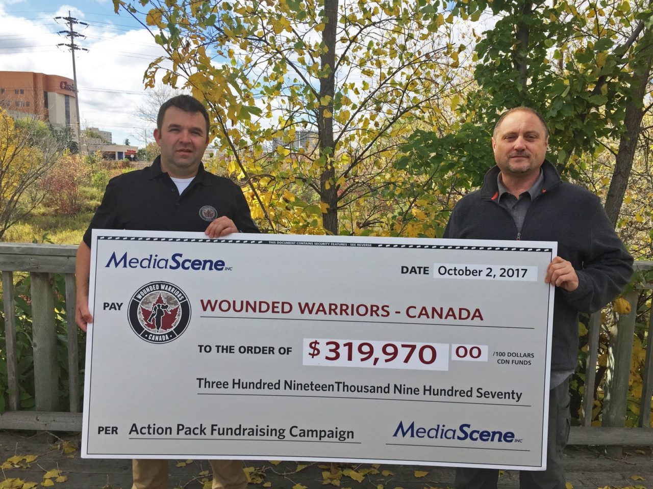 WOUNDED WARRIORS CANADA RECEIVES RECORDSETTING BUSINESS DONATION Wounded Warriors Canada