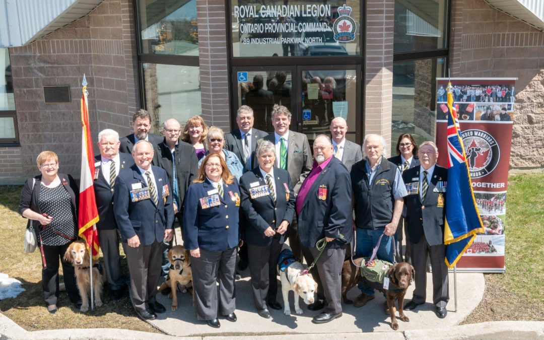 WOUNDED WARRIORS CANADA AND THE ROYAL CANADIAN LEGION ONTARIO COMMAND FORM SERVICE DOG PARTNERSHIP