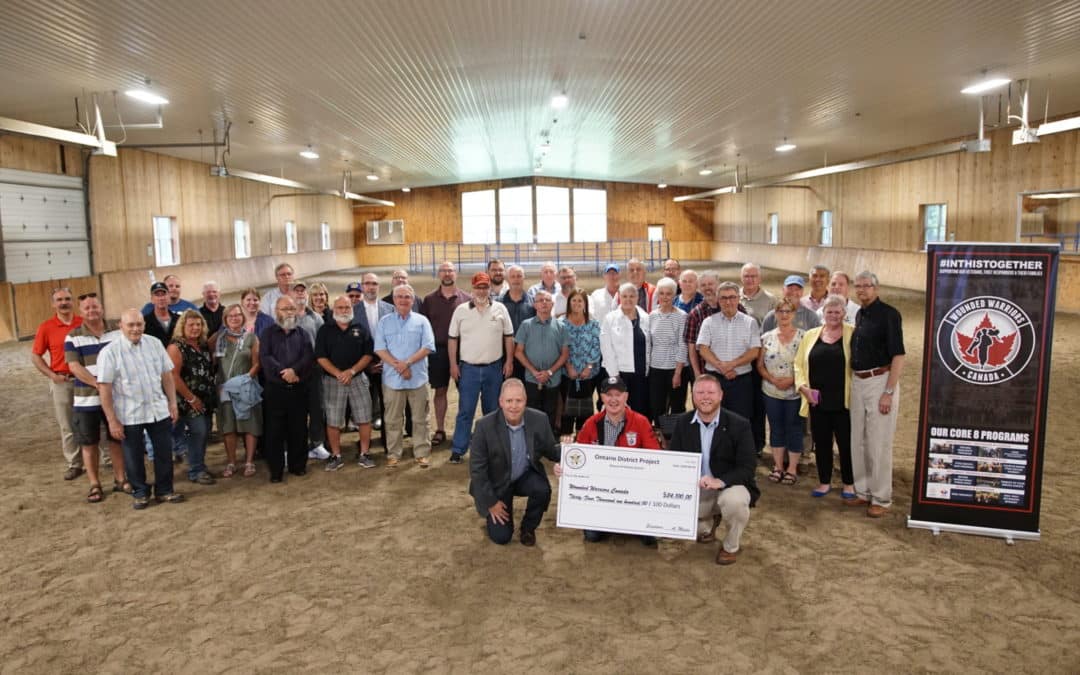 THE FREEMASONS OF ONTARIO DISTRICT RAISE $34,082 TO SUPPORT  WOUNDED WARRIORS CANADA’S PTSD EQUINE THERAPY PROGRAM