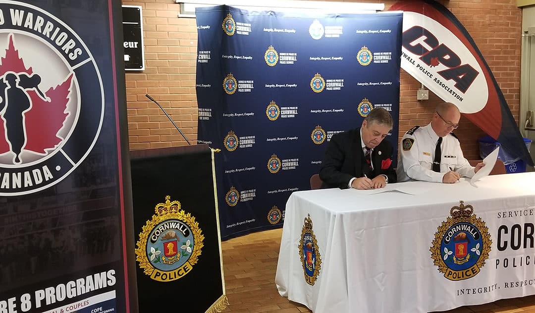 WOUNDED WARRIORS CANADA PARTNERS WITH CORNWALL POLICE SERVICE