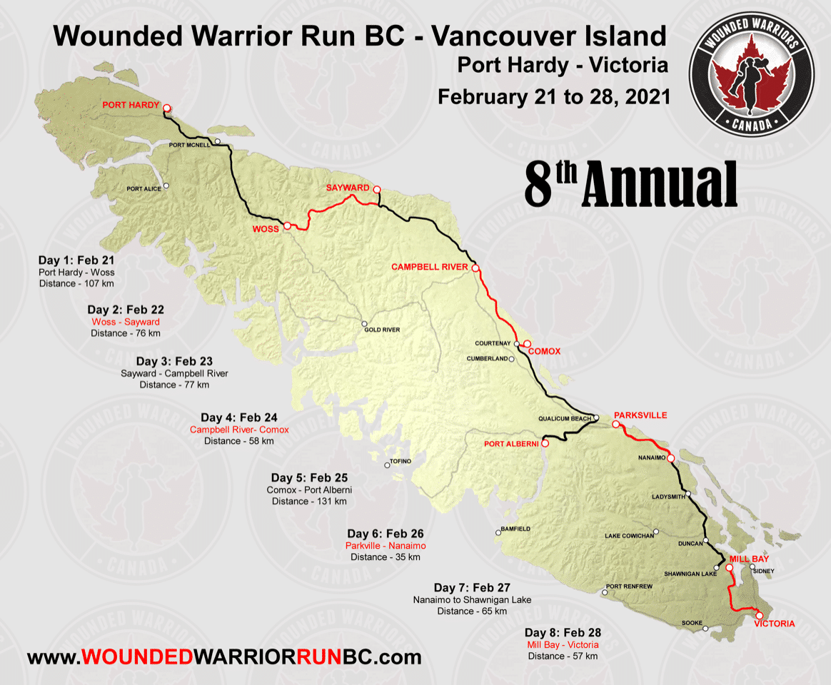 Wounded Warrior Run BC - Vancouver Island