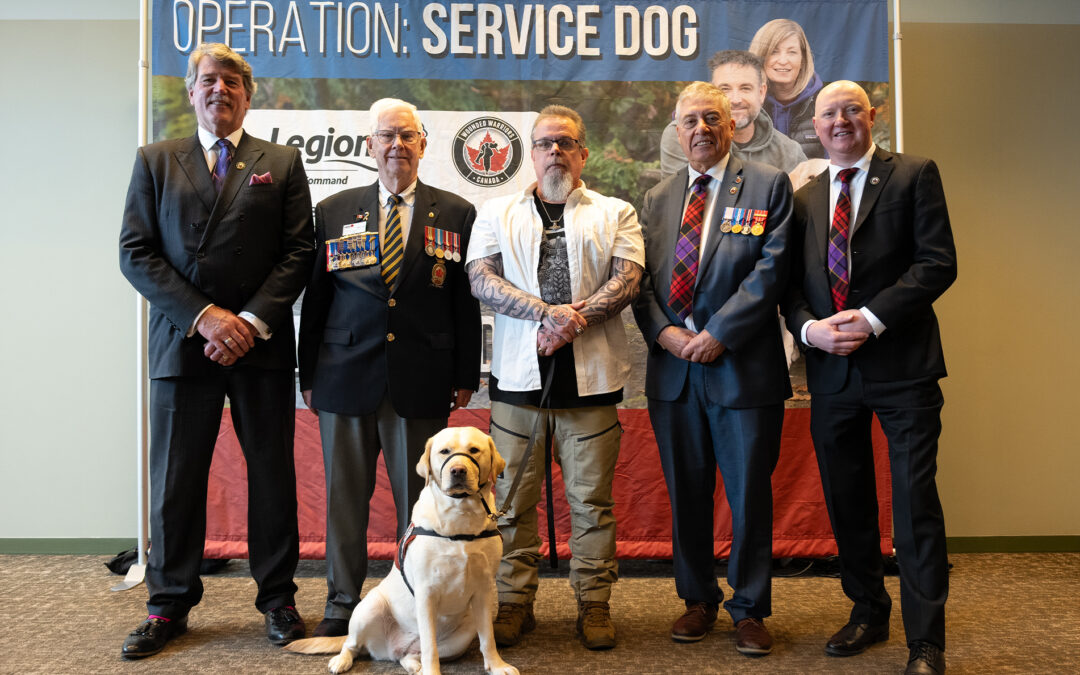 WOUNDED WARRIORS CANADA AND THE ROYAL CANADIAN LEGION – ONTARIO PROVINCIAL COMMAND CELEBRATE THE 100TH PTSD SERVICE DOG PAIRED IN ONTARIO